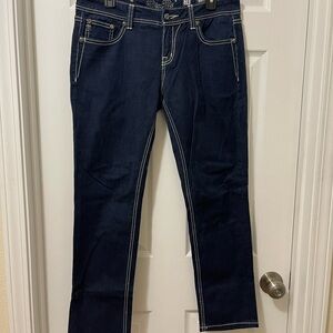 Miss Me Easy Skinny Ankle Dark Blue Women's Jeans